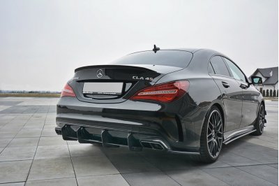 Диффузор заднего бампера на Mercedes CLA C117 A45 AMG рестайл